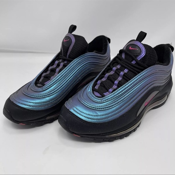 Nike Air Max 97' LX Throwback Future Shoes 6.5Y Black Blue AV1165-001 Metallic - Picture 3 of 7